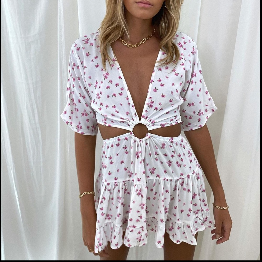 ISABELLE CABINET FLORAL PINK DRESS